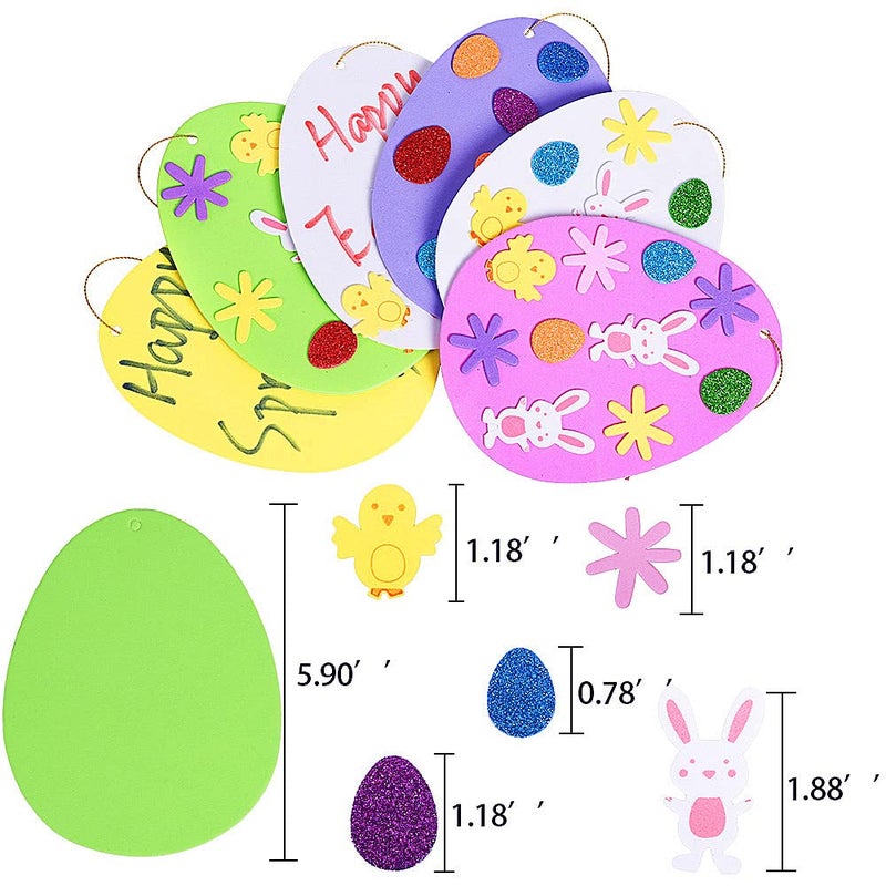 Max Fun 208PCS Easter Foam Stickers Set for Egg Crafts DIY - Kids Decorations Party Favors Supplies - Image 4